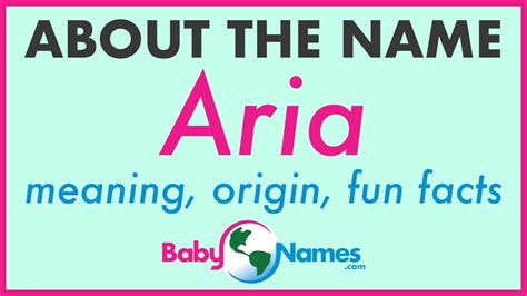 aria name meaning japanese